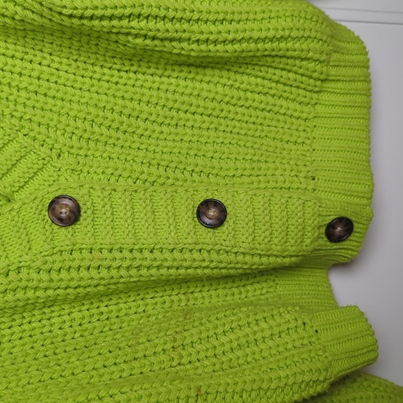COPY - Anthropologie Carrie Lime Green Knitted 3 Button Cardigan Size Small - Picture 3 of 5